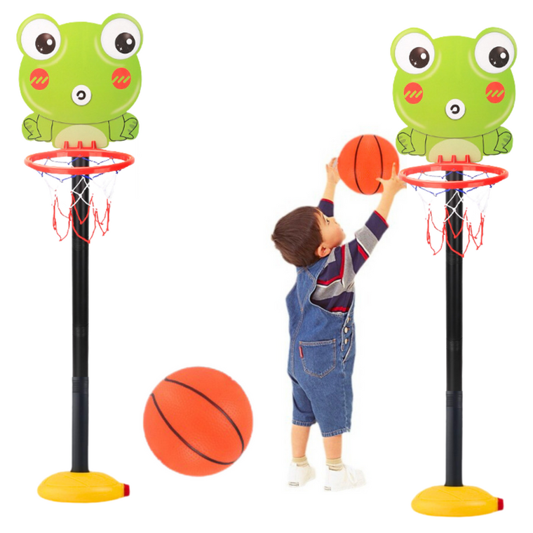 Lean Toys, zestaw do koszykówki, żabka 110 cm