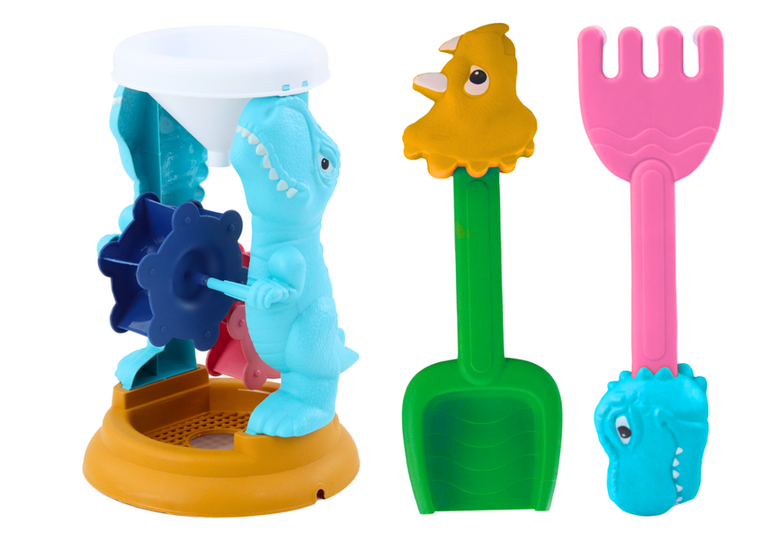Lean Toys, zestaw do piasku, dinozaury