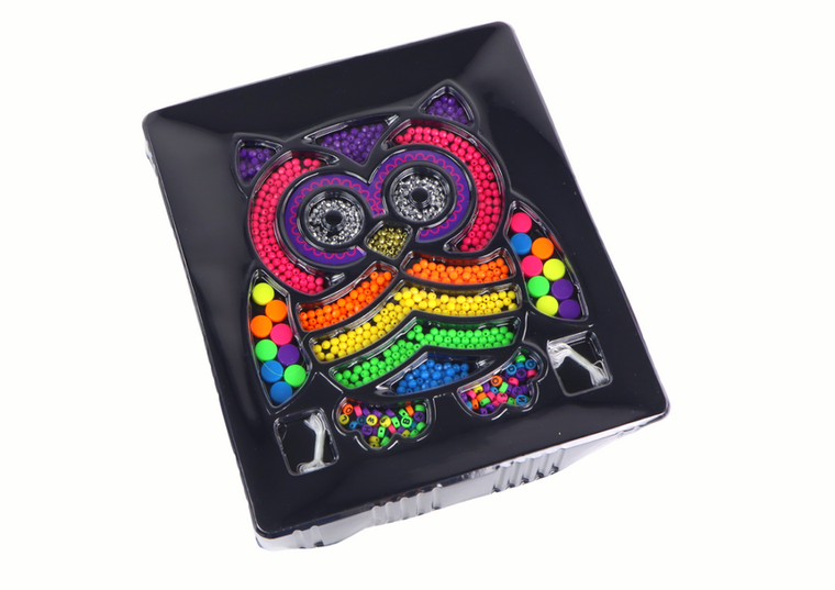 Lean Toys, zestaw do robienia biżuterii, sowa, 3000 elementów