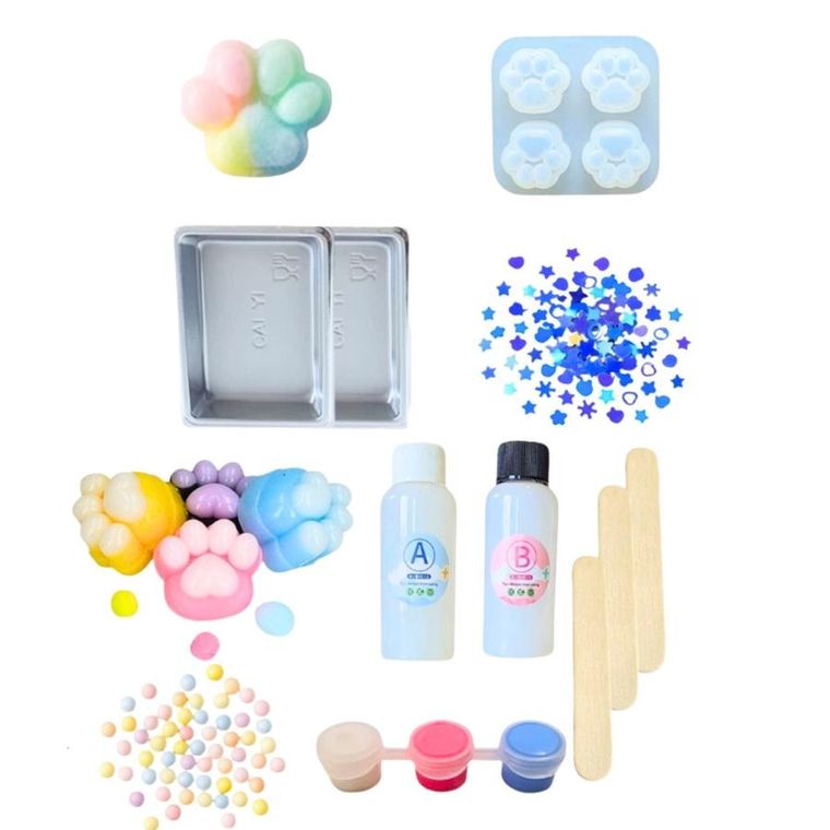 Lean Toys, zestaw kreatywny do tworzenia gniotków, Kocia Łapka