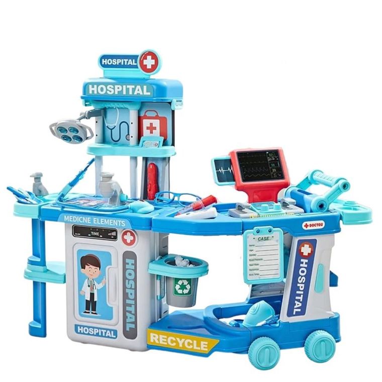 Lean Toys, zestaw lekarski, szpital w walizce, interaktywny