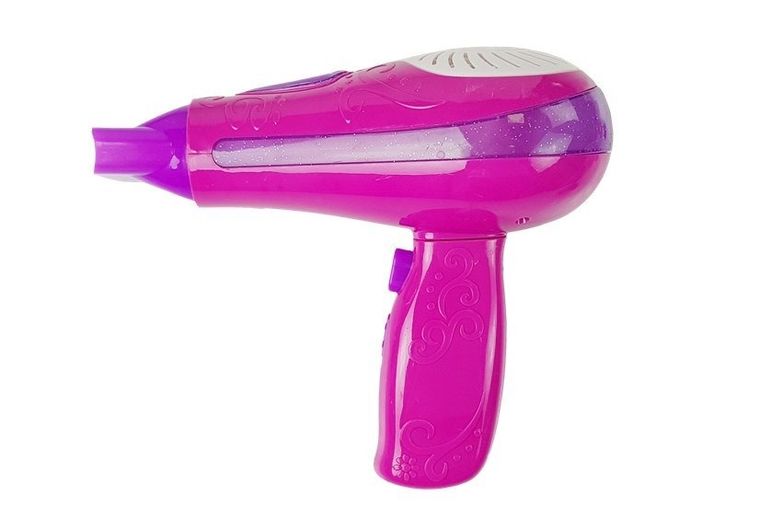 Lean Toys, zestaw piękności z suszarką i prostownicą, różowy