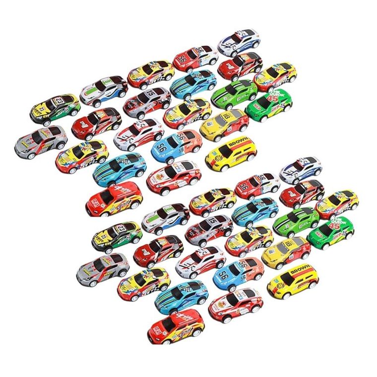 Lean Toys, zestaw samochodów z napędem pull-back, 48 szt.