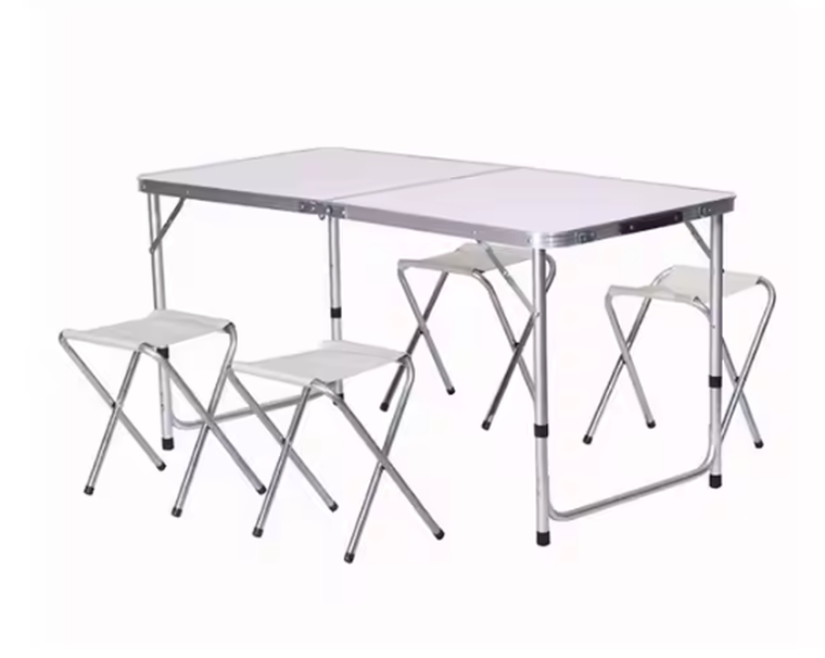 Lean Toys, zestaw turystyczny, stolik + 4 krzesła