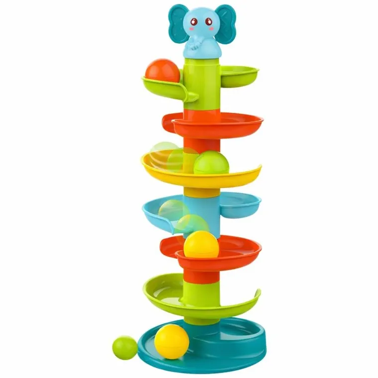Lean Toys, zjeżdżalnia z piłeczkami, słonik