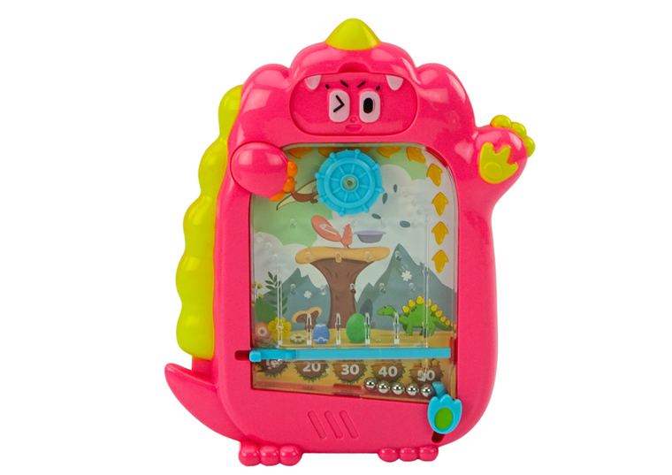 Lean Toys, znikopis, tablica do rysowania 2w1, dinozaur, różowy