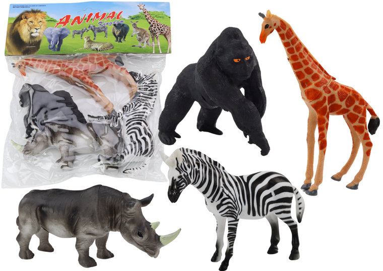 Lean Toys, zwierzęta afrykańskie, zestaw figurek, 4 szt.