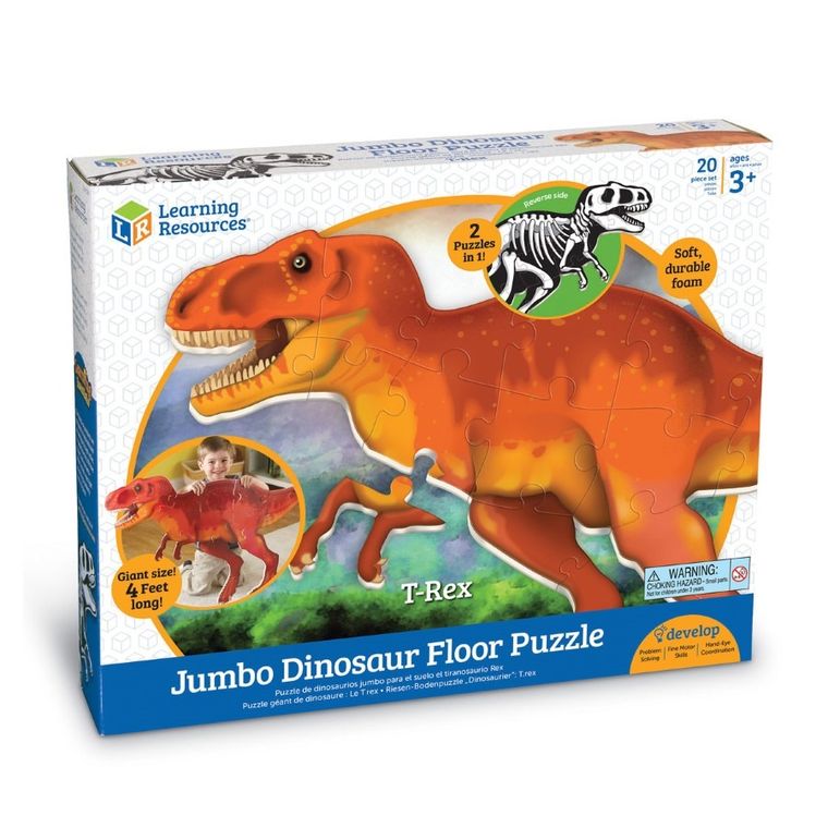 Learning Resources, Dinozaur T-Rex, piankowe puzzle podłogowe