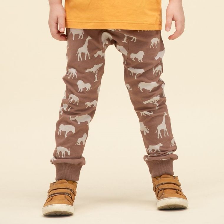 Legginsy chłopięce, brązowe, Pinokio