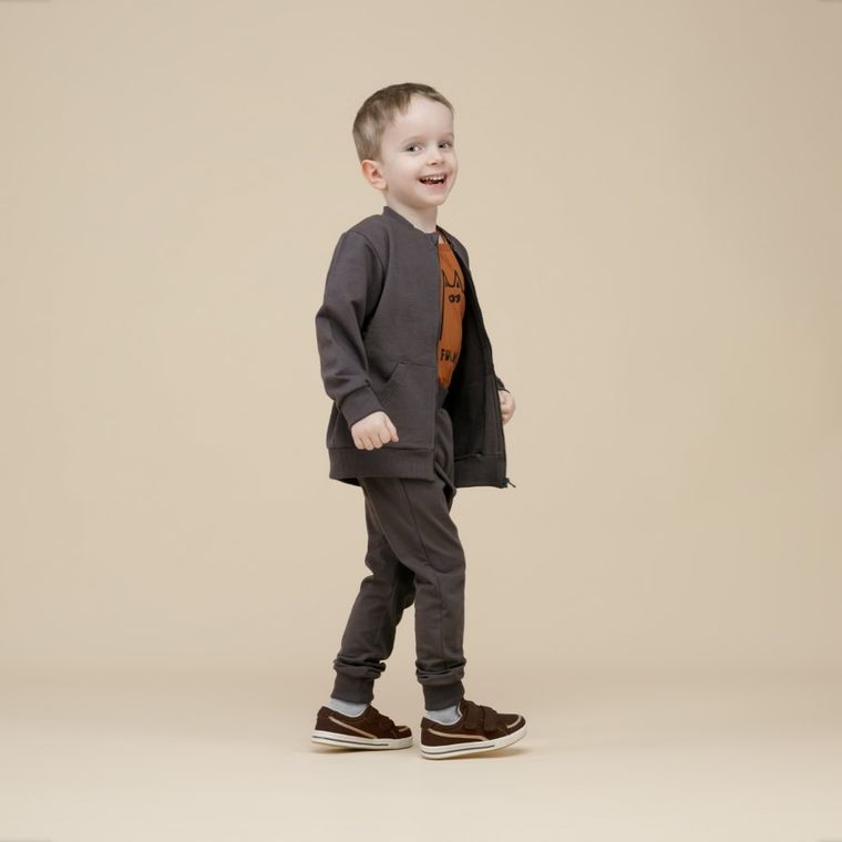 Legginsy chłopięce, grafitowe, Pinokio