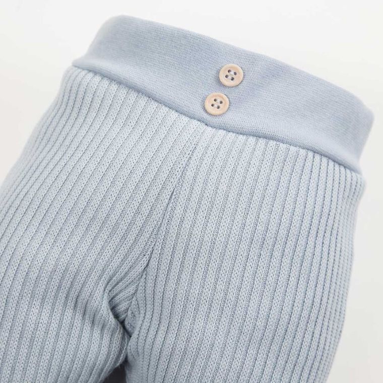 Legginsy chłopięce, prążkowane, niebieskie, Eevi