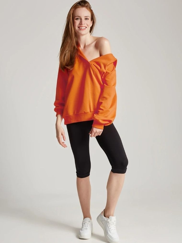 Legginsy damskie 3/4, czarne, Mirella, Gatta