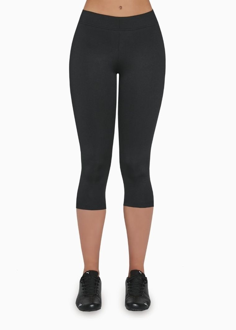 Legginsy damskie 3/4, czarne, Riley, Bas Black