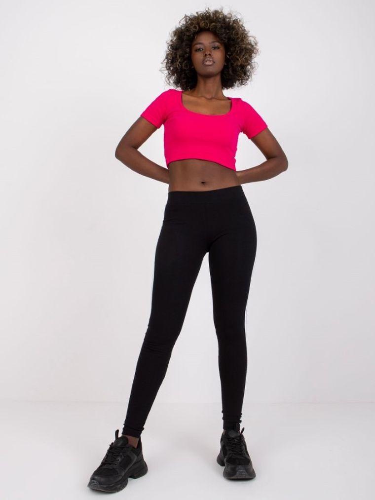 Legginsy damskie, czarne, Basic Feel Good