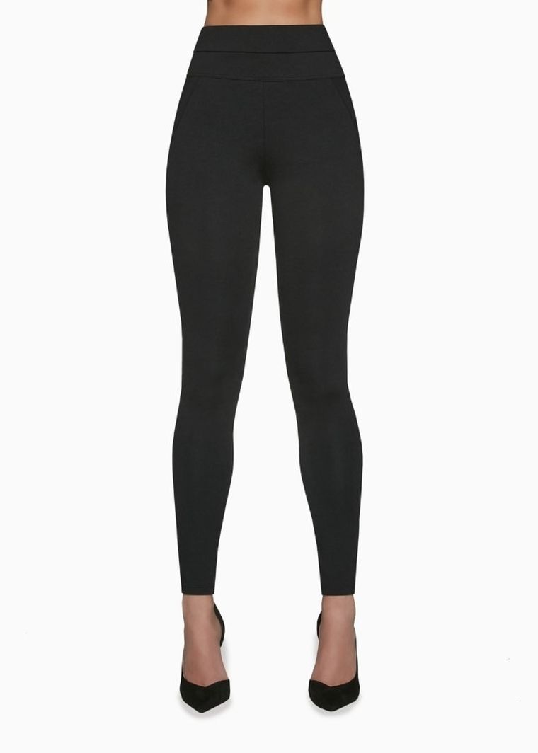 Legginsy damskie, czarne, Janet, Bas Bleu