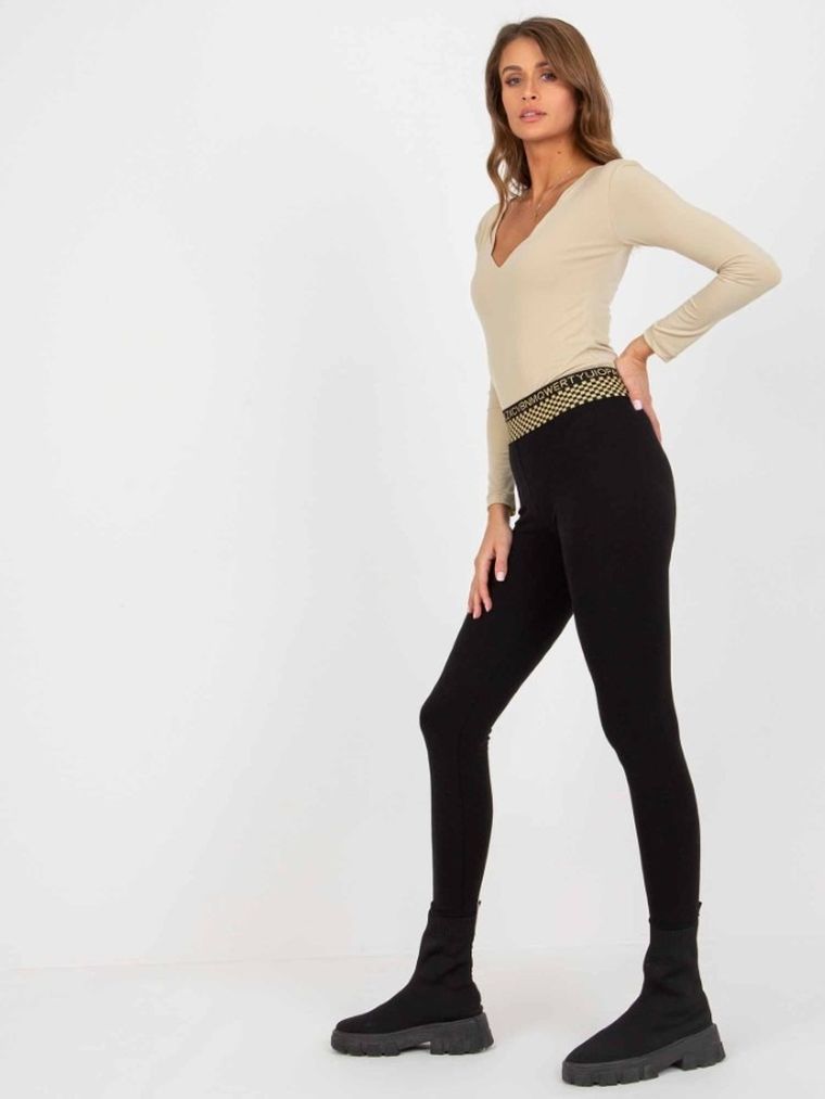 Legginsy damskie, czarne, Relevance