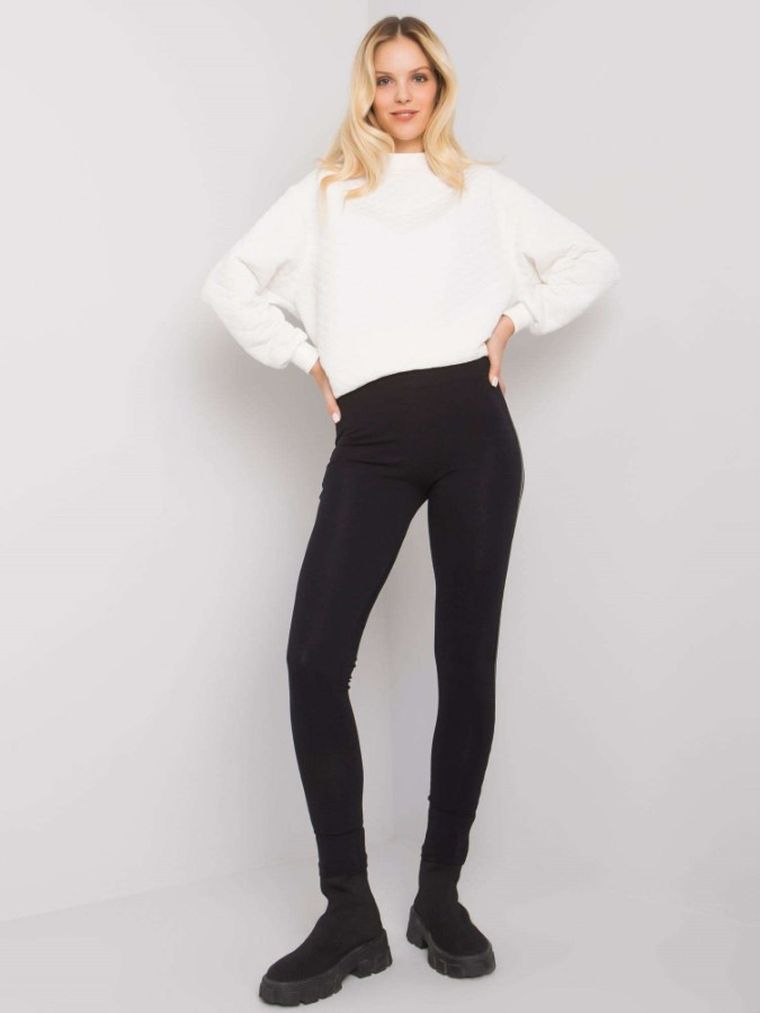 Legginsy damskie, czarne, Rue Paris