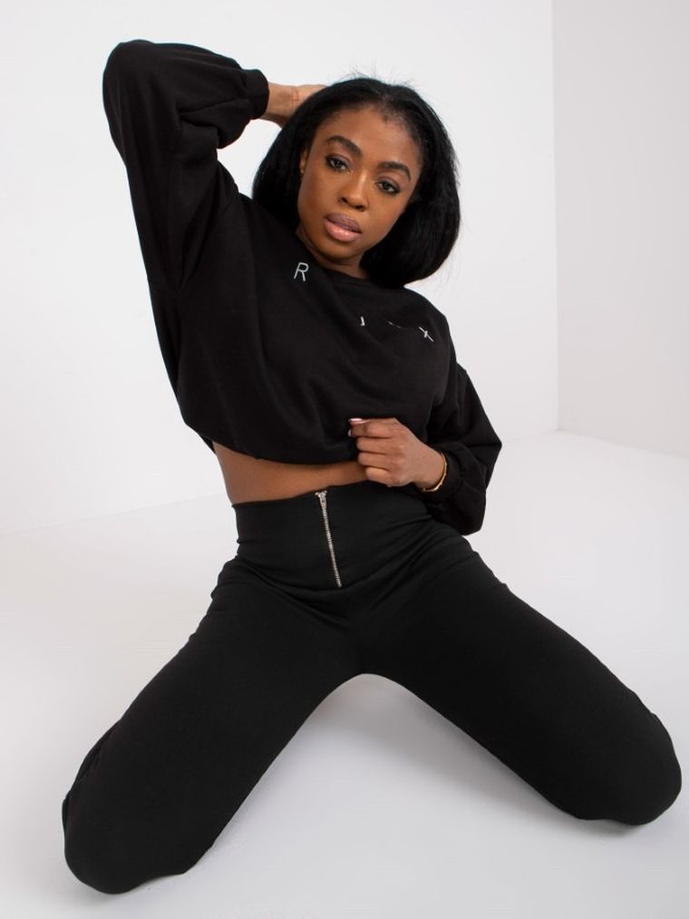 Legginsy damskie, czarne, Rue Paris