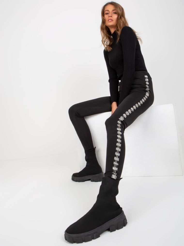 Legginsy damskie, czarne, Vikki