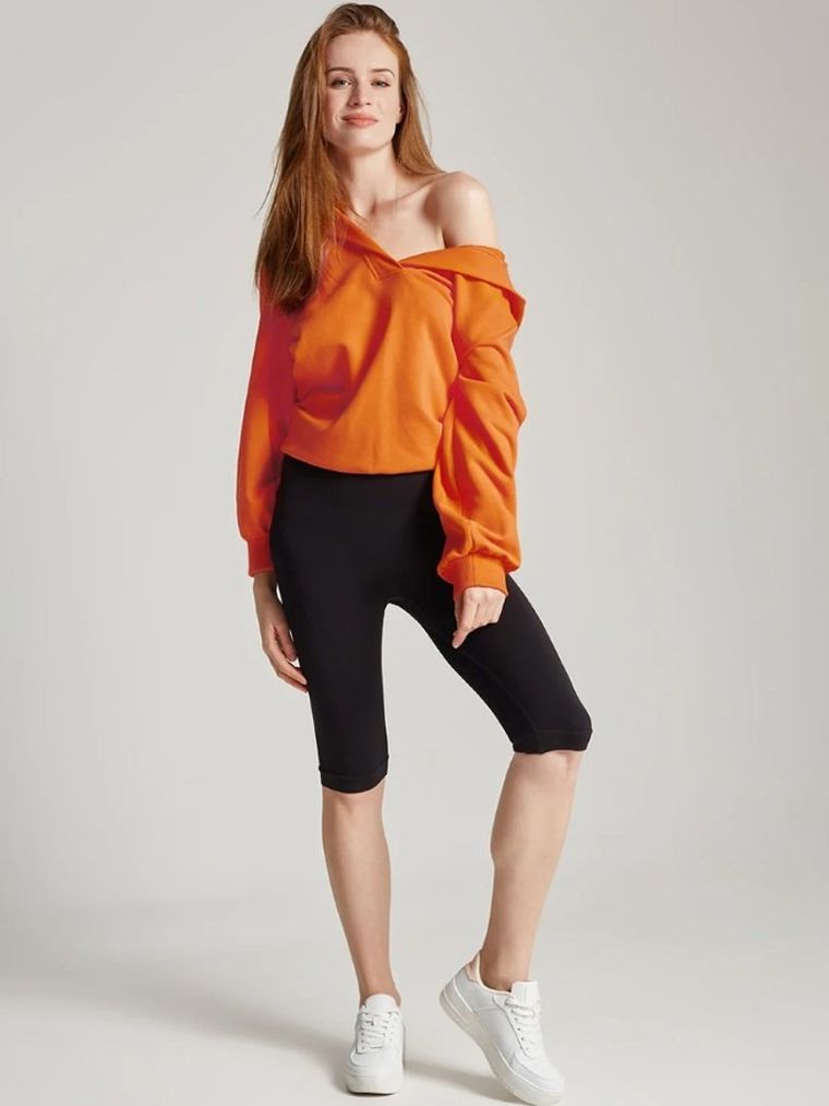 Legginsy damskie, kolarki, czarne, Mirella, Gatta