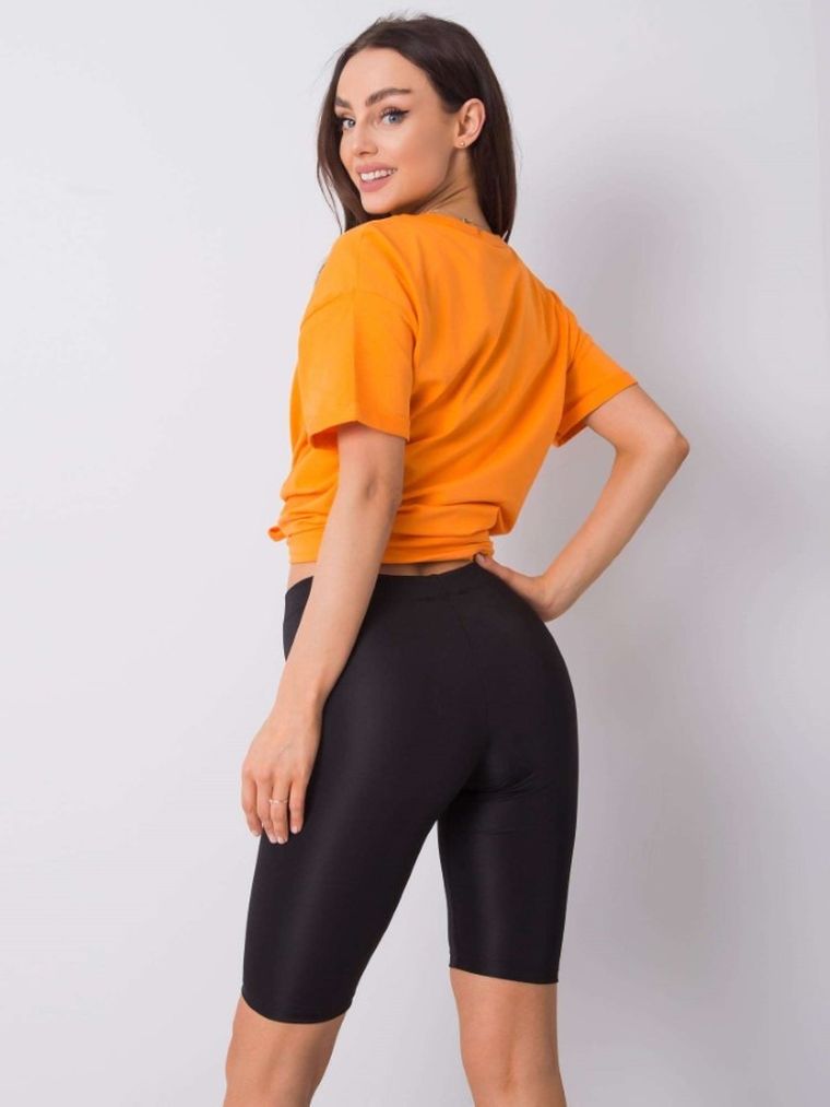 Legginsy damskie, kolarki, czarne, Rue Paris