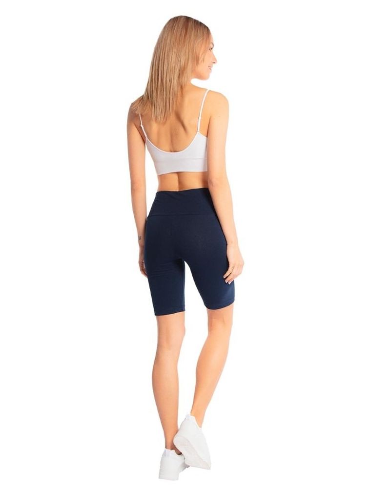 Legginsy damskie, kolarki, niebieskie, Golden Queen