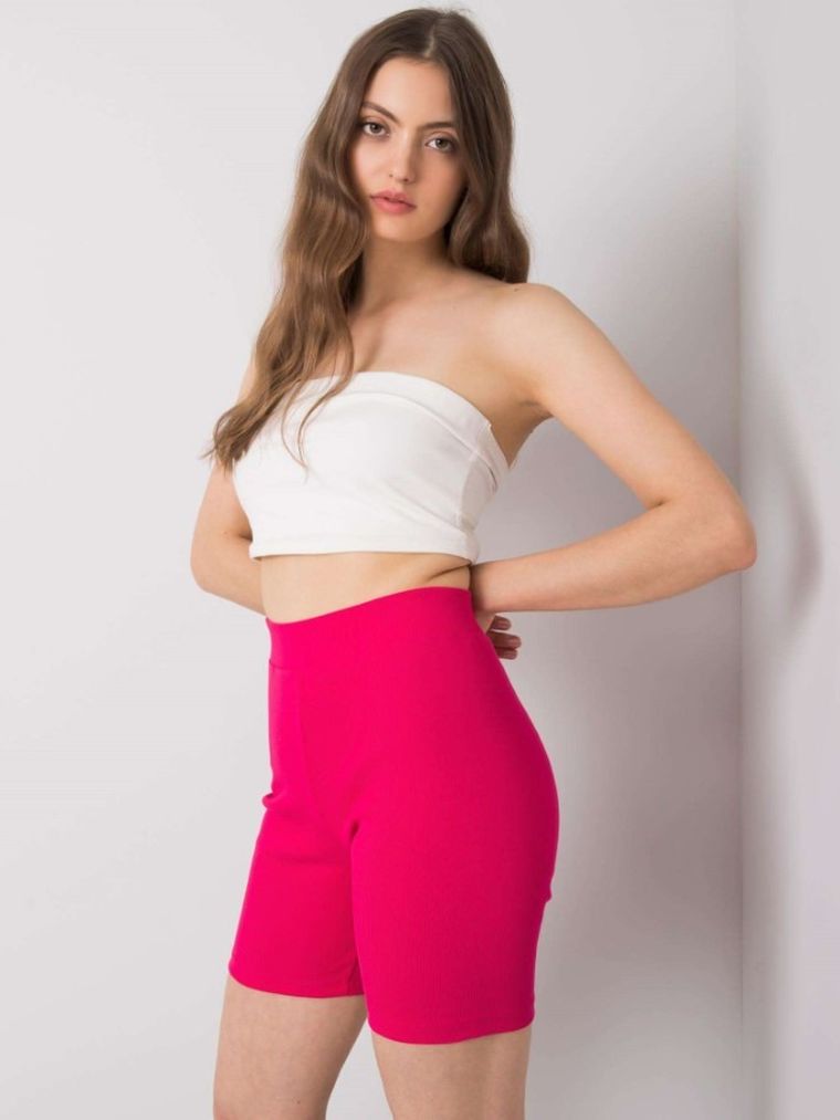 Legginsy damskie, kolarki, różowe, Rue Paris