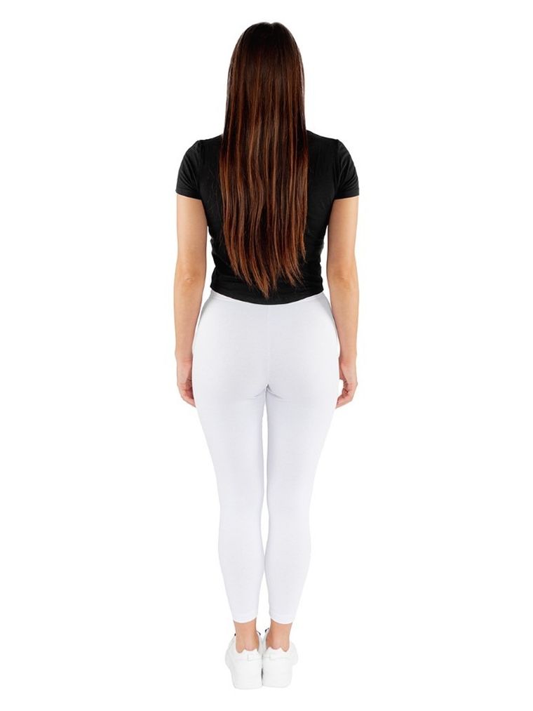 Legginsy damskie, ocieplane, białe, Golden Queen