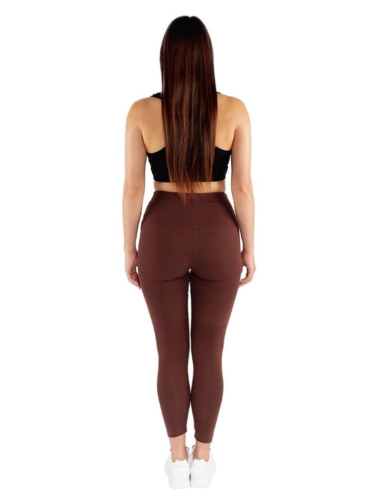 Legginsy damskie, ocieplane, brązowe, Golden Queen