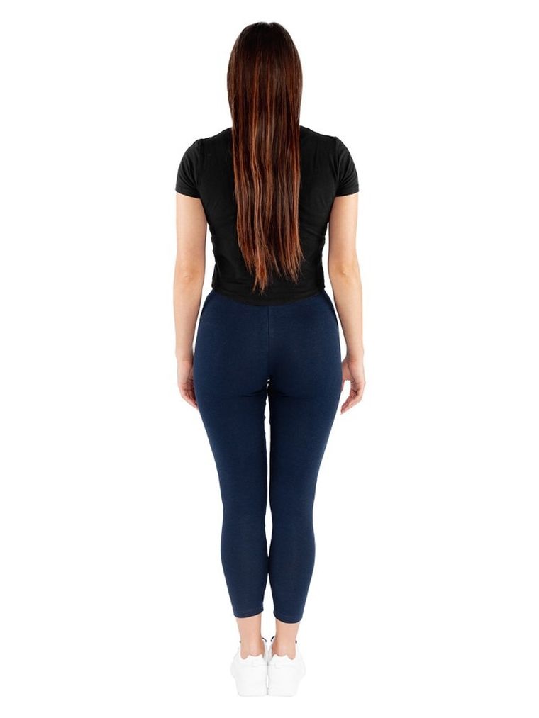 Legginsy damskie, ocieplane, granatowe, Golden Queen