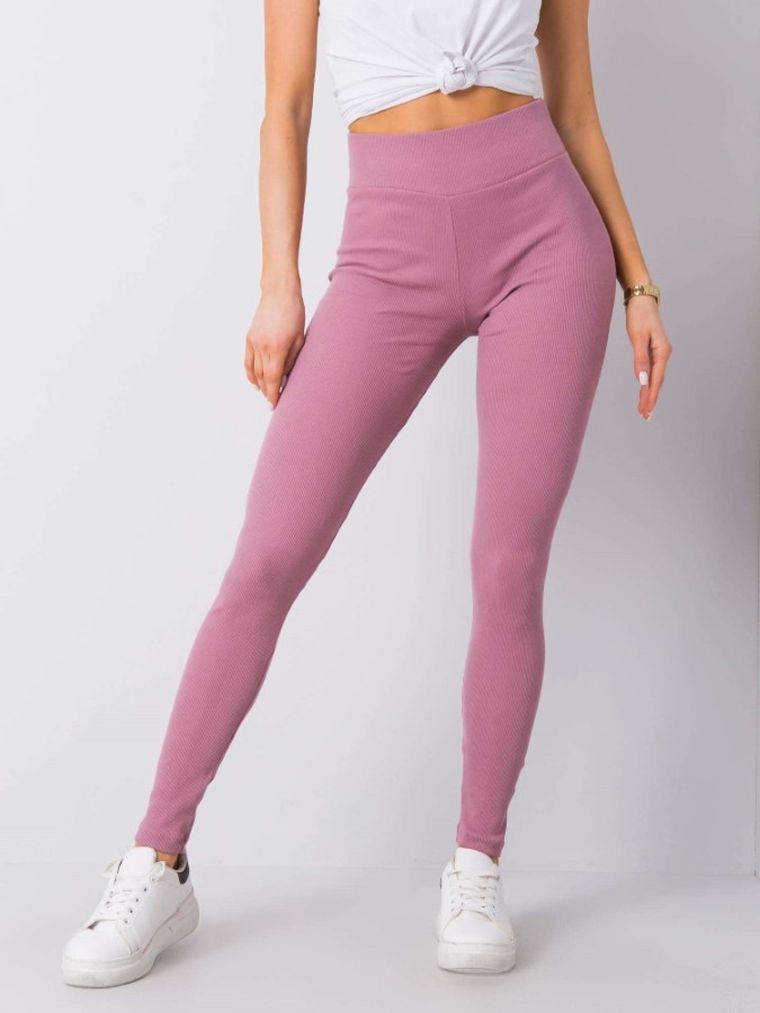 Legginsy damskie, różowe, Basic Feel Good
