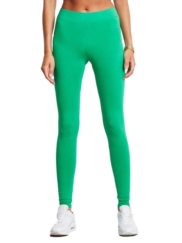 Legginsy damskie, zielone, Basic Feel Good
