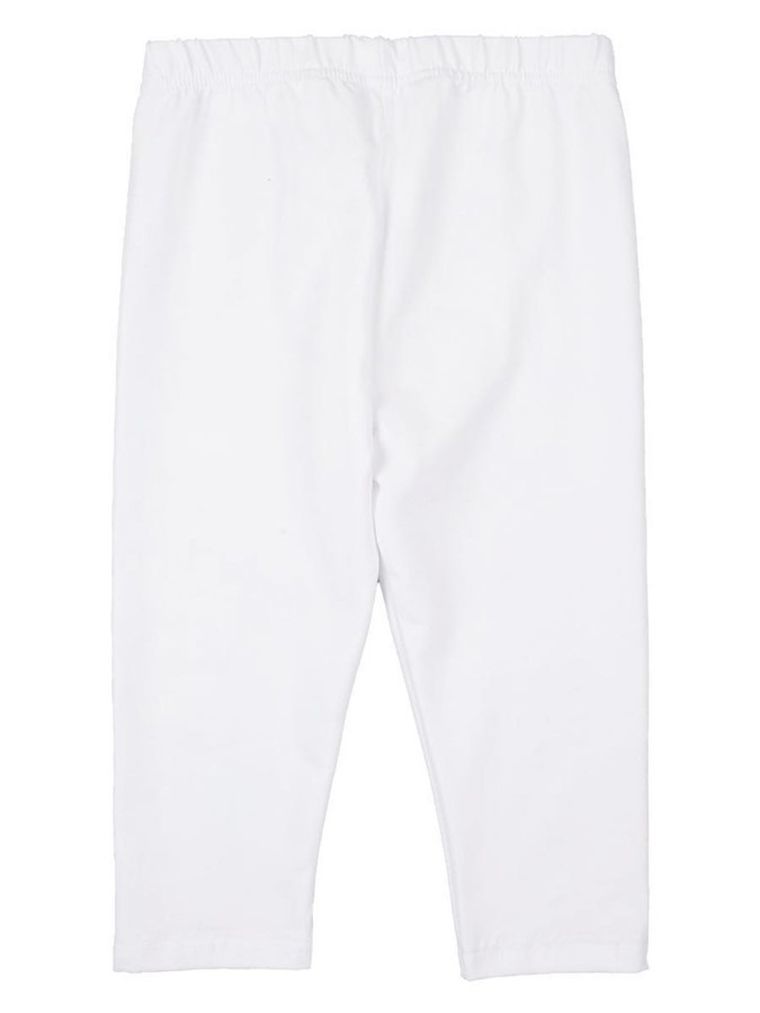 Legginsy dziewczęce 3/4, białe, Tup Tup