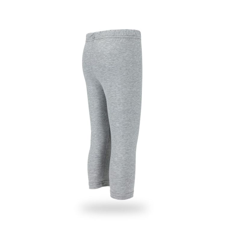 Legginsy dziewczęce 3/4, szare melanż, Tup Tup
