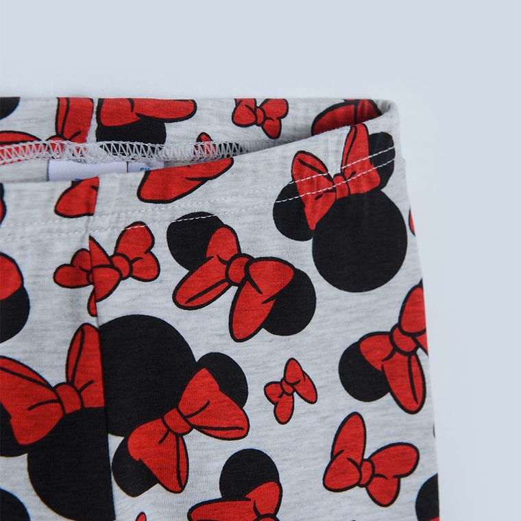 Legginsy dziewczęce 3/4, szare, Myszka Minnie