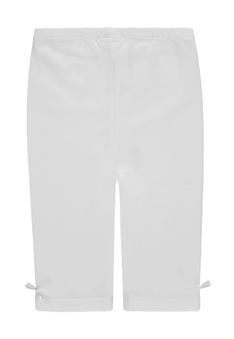 Legginsy dziewczęce, białe, Kanz