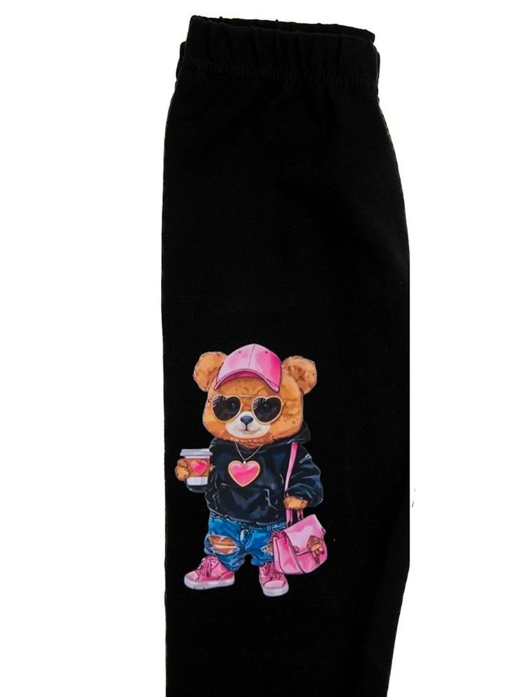 Legginsy dziewczęce, czarne, Tup Tup