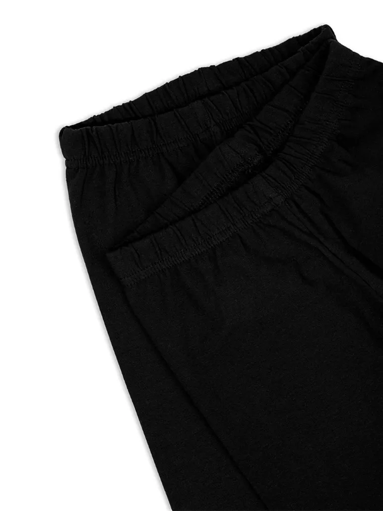 Legginsy dziewczęce, czarne, zestaw, 2 szt., Tup Tup