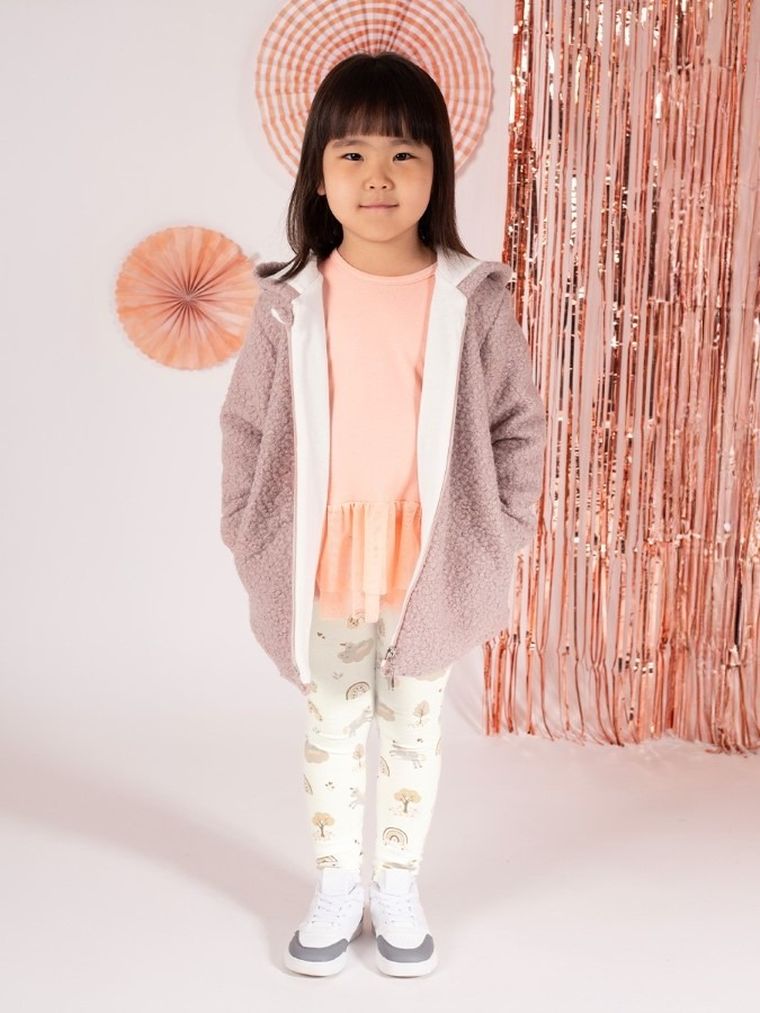 Legginsy dziewczęce, ecru, Nicol