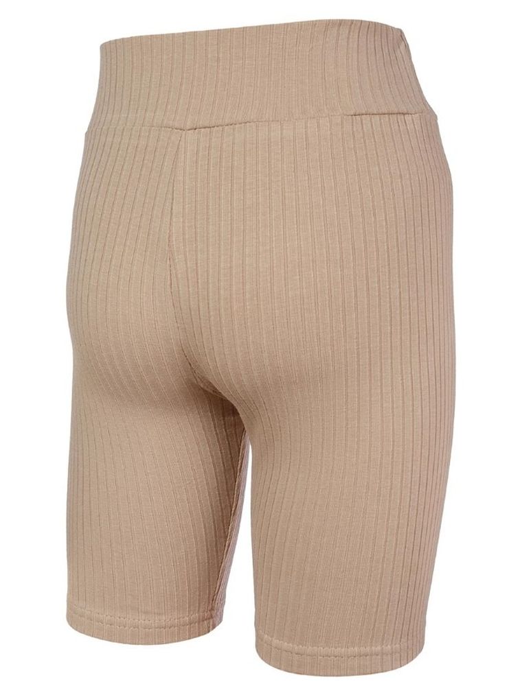 Legginsy dziewczęce, kolarki, prążkowane, beżowe, Tup Tup