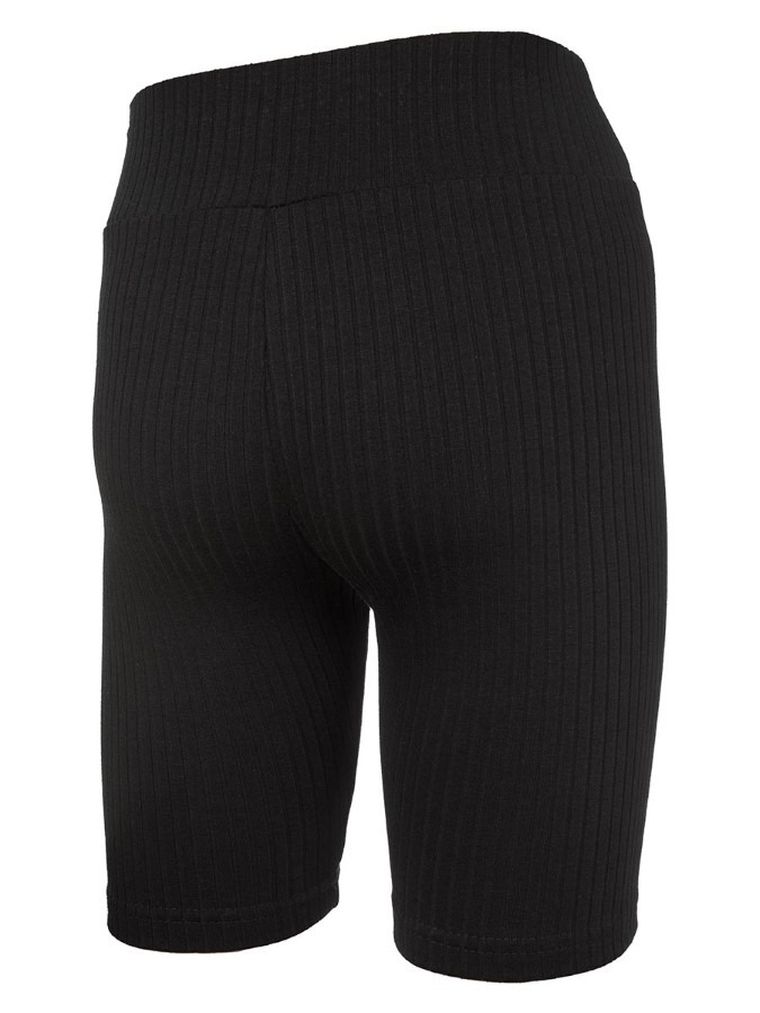 Legginsy dziewczęce, kolarki, prążkowane, czarne, Tup Tup