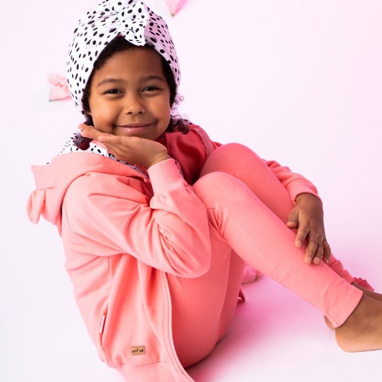 Legginsy dziewczęce, koralowe, Nicol