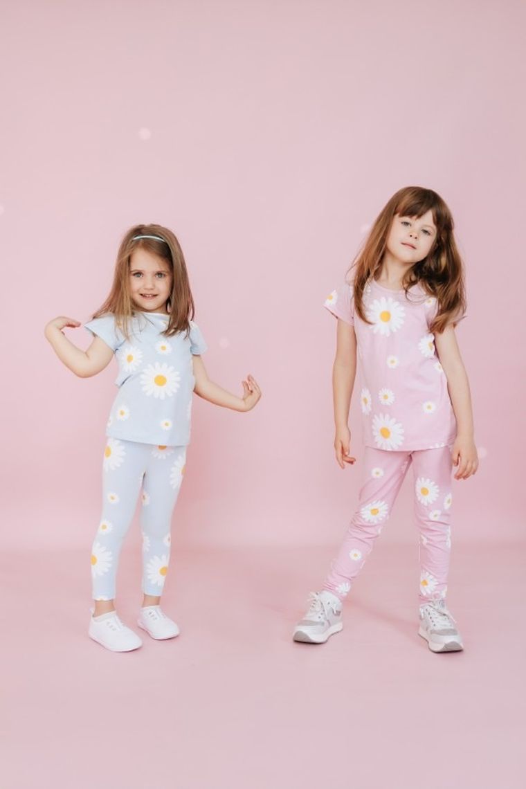 Legginsy dziewczęce, niebieskie, Pinokio