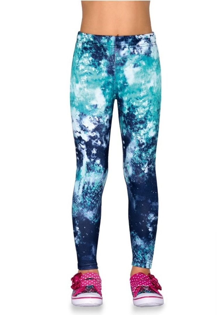 Legginsy dziewczęce, niebiesko-granatowe, Bas Bleu