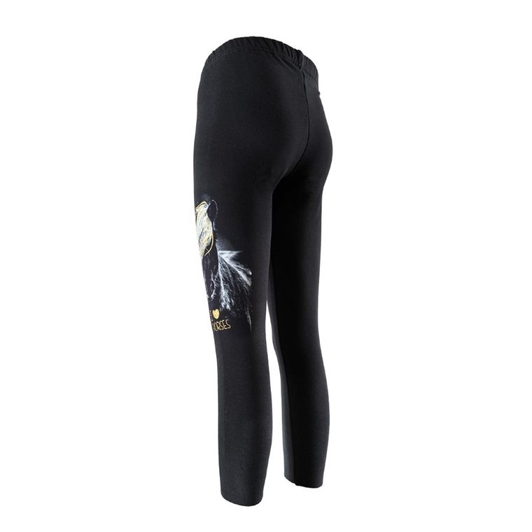 Legginsy dziewczęce, ocieplane, czarne, Tup Tup