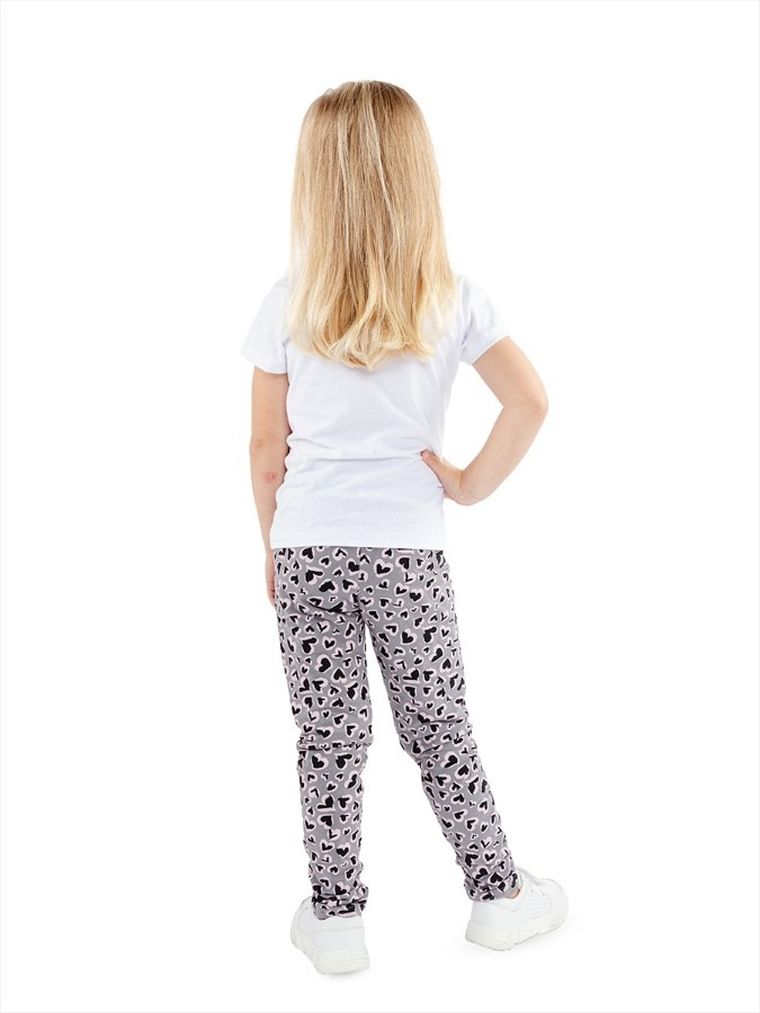 Legginsy dziewczęce, ocieplane, szare, Tup Tup