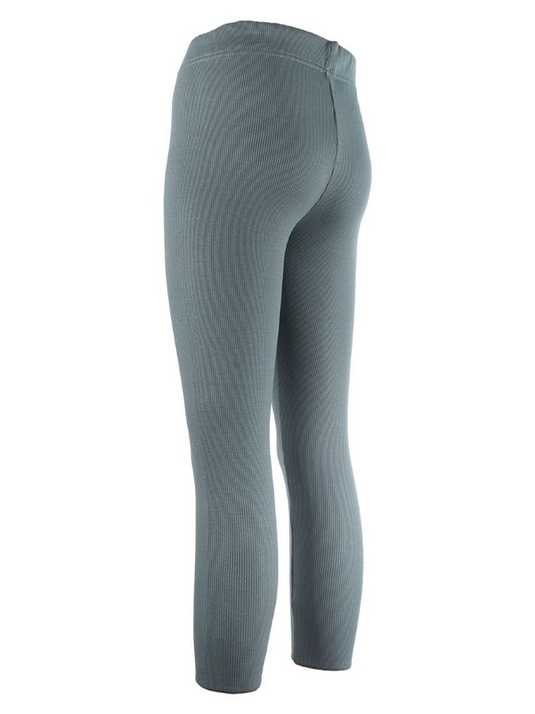 Legginsy dziewczęce, prążkowane, khaki, Tup Tup