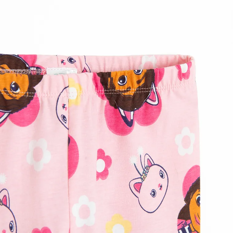 Legginsy dziewczęce, różowe, Koci Domek Gabi, Licence Brand