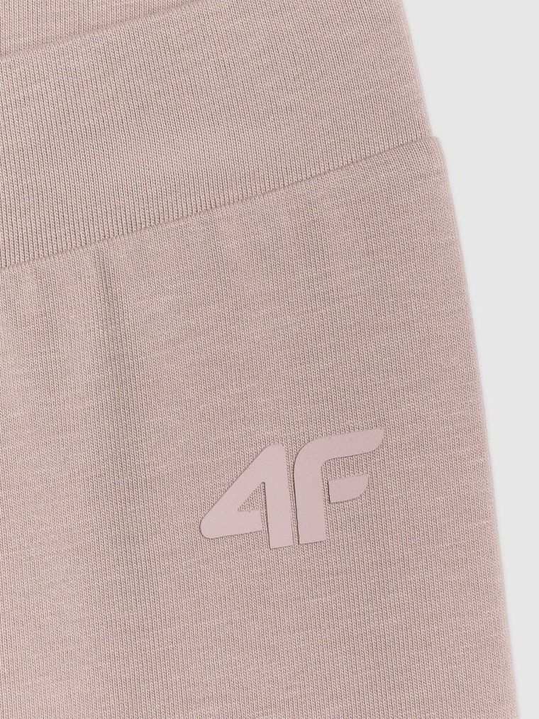Legginsy dziewczęce, slim, beżowe, 4F