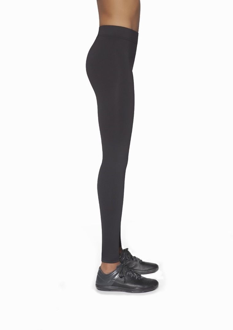 Legginsy sportowe damskie, czarne, antycellulitowe, push-up, Bas Black